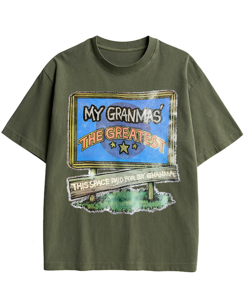 TheRetroTee 70s-80s Funny Greatest Grandma Cotton T-Shirt