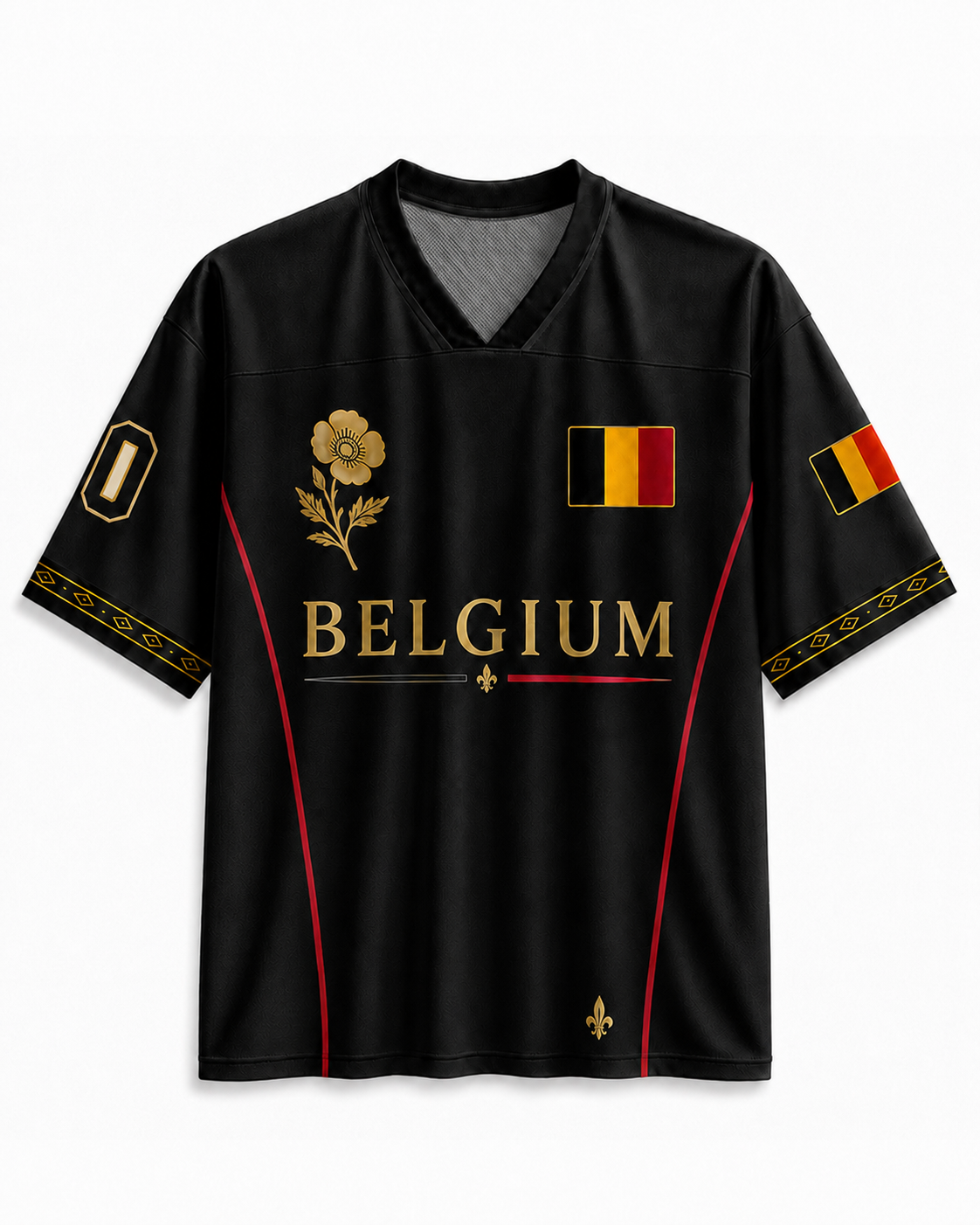 TheRetroTee 1980s Belgian Heritage Soccer Jersey