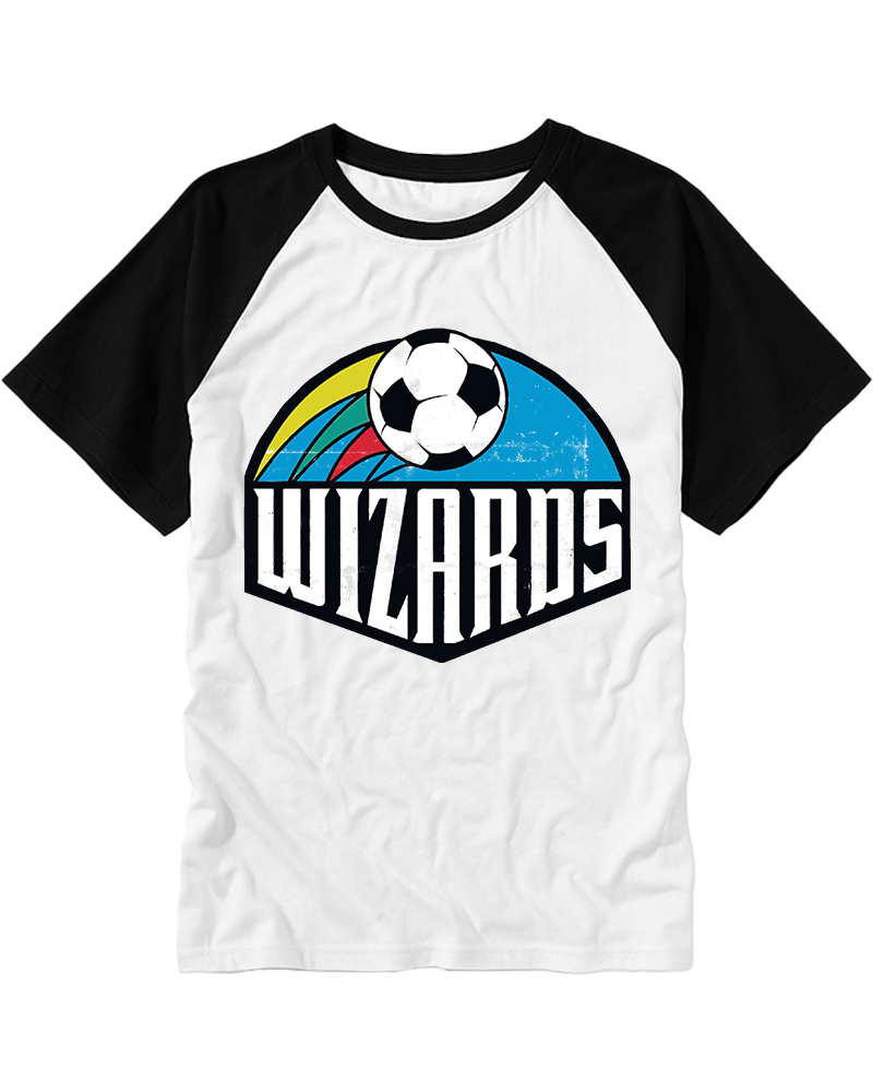 TheRetroTee Kansas City Wizards Raglan Baseball T-Shirt