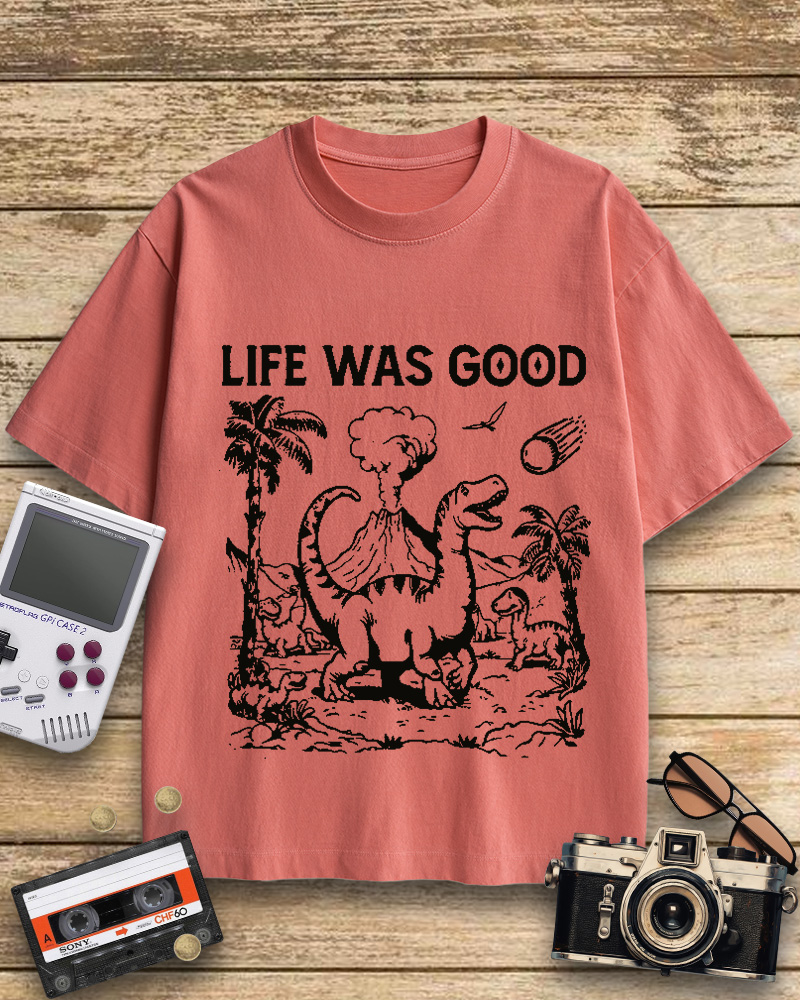 TheRetroTee Life Was Good 1990s Cotton T-Shirt