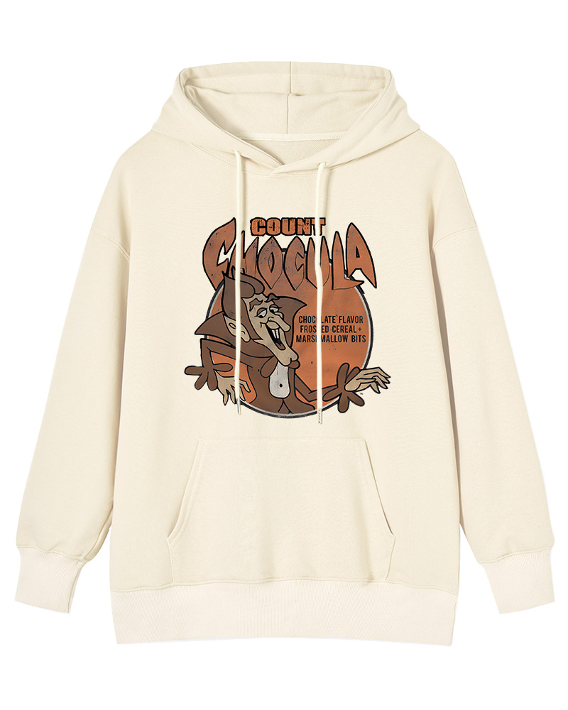 TheRetroTee Chocolate Cereal Count 1970s Nostalgic Cotton Hoodie