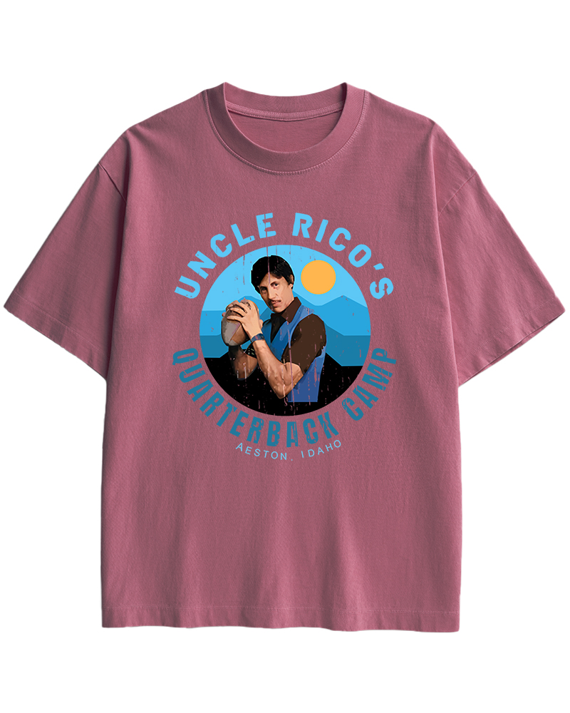 TheRetroTee Uncle Rico's Quarterback Camp 1980s Cotton T-Shirt