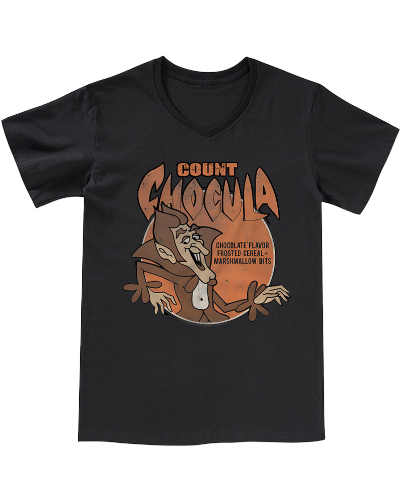 TheRetroTee Count Chocula 1980s V-neck T-Shirt