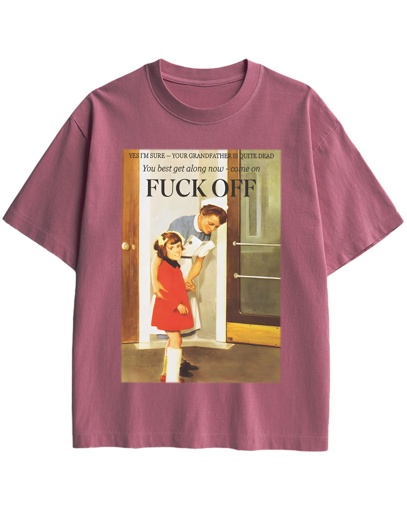 TheRetroTee Fuck Off Nostalgia Pin-Up Cotton T-Shirt