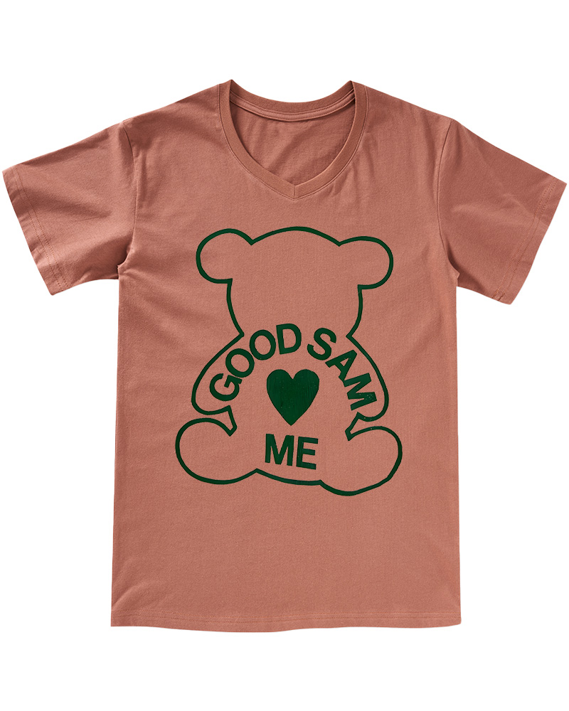 TheRetroTee 90s Sam Loves Me 1970s V-neck T-Shirt