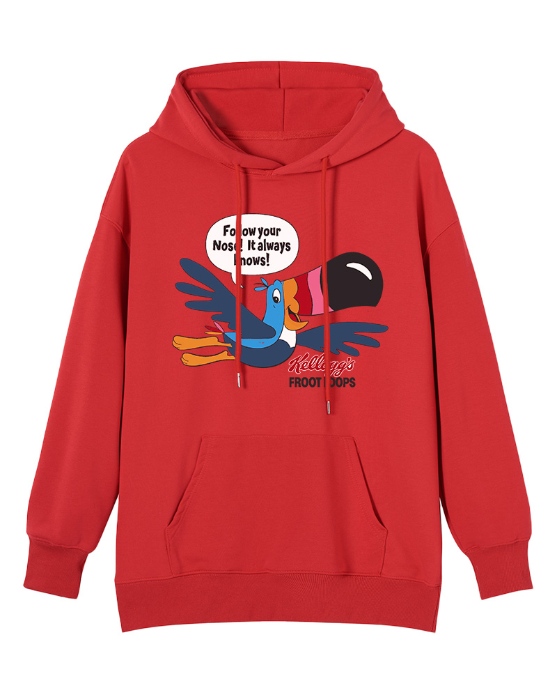 TheRetroTee Froot Loops Toucan Sam 1960s Cotton Hoodie