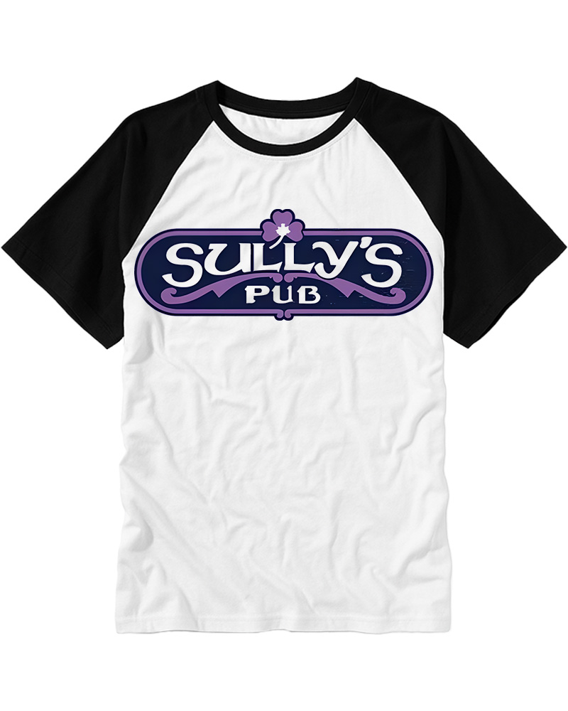 TheRetroTee Sully's Pub Peoria Bar 1980s Raglan Baseball T-Shirt