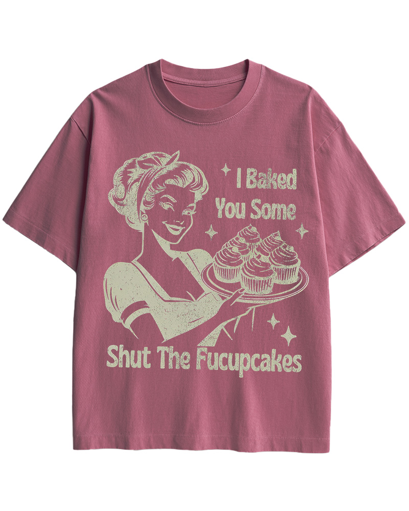TheRetroTee 50s Shut The Fucupcakes Cotton T-Shirt