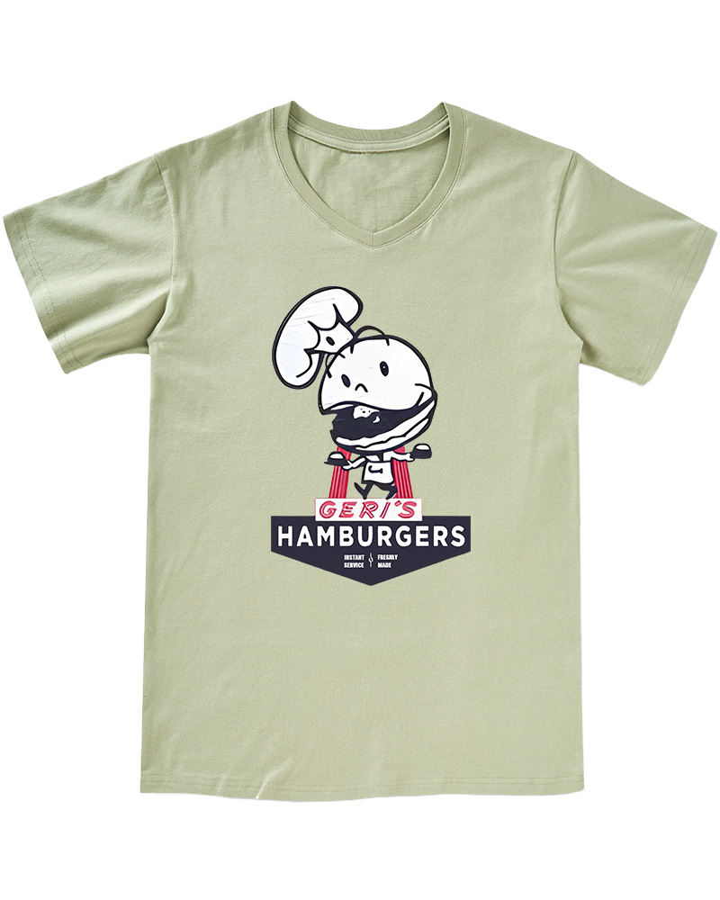 Geri's Hamburgers Rockford Unisex Retro V-neck T-Shirt