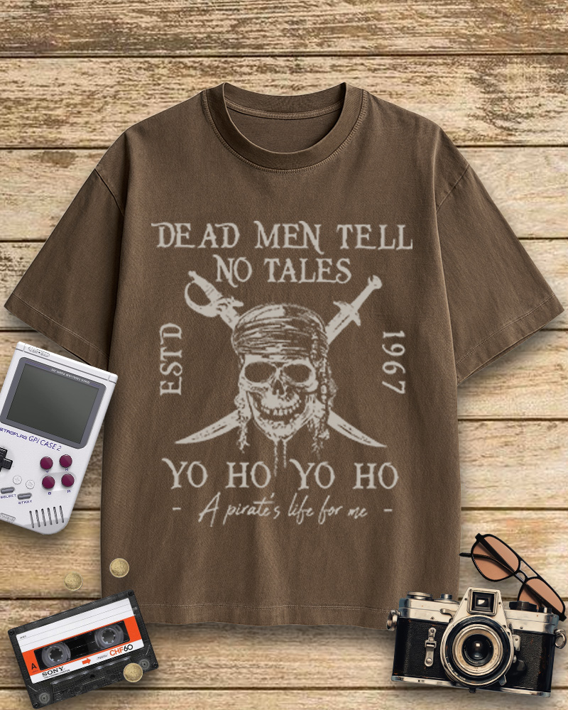 TheRetroTee Dead Men Tell No Tales 1970s Cotton T-Shirt