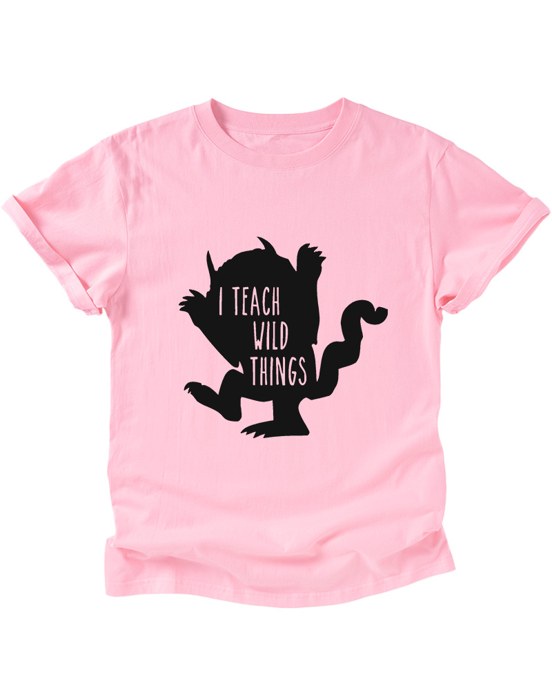 TheRetroTee I Teach Wild Things 1960s Kids T-Shirt