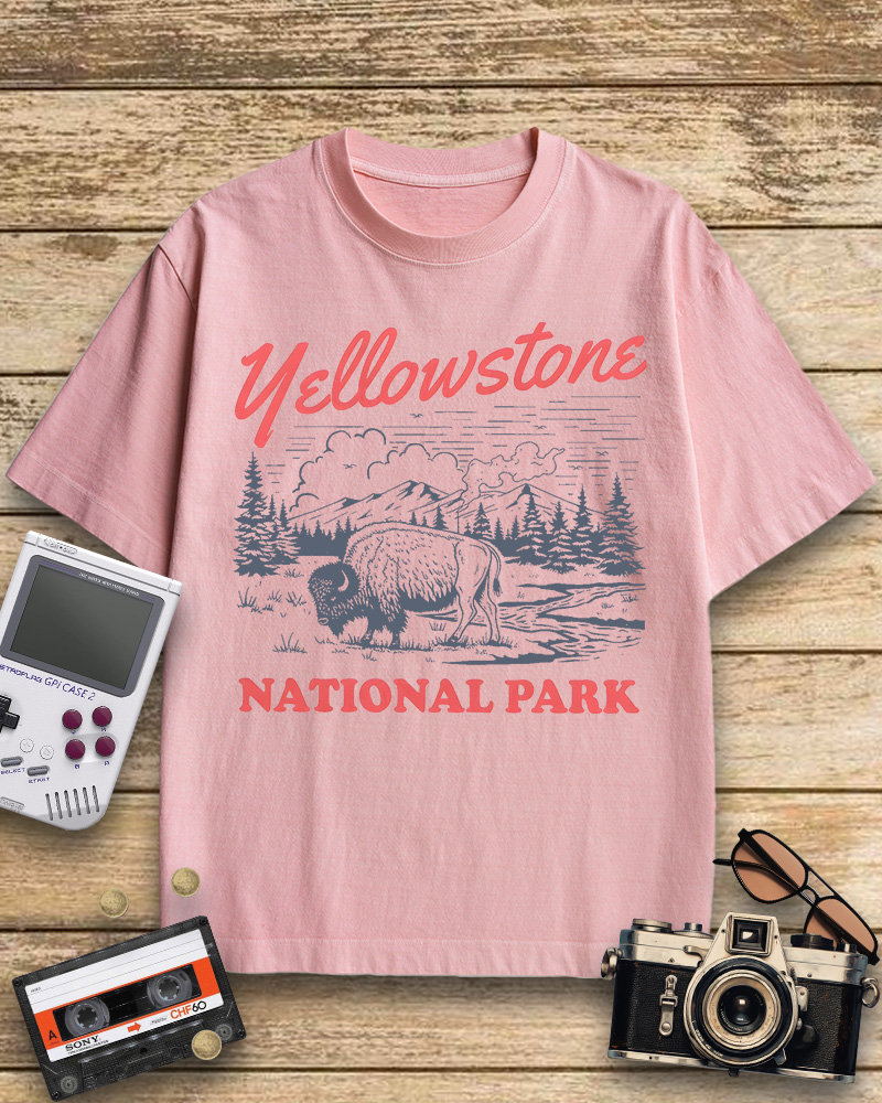 TheRetroTee Yellowstone National Park 1870s Cotton T-Shirt