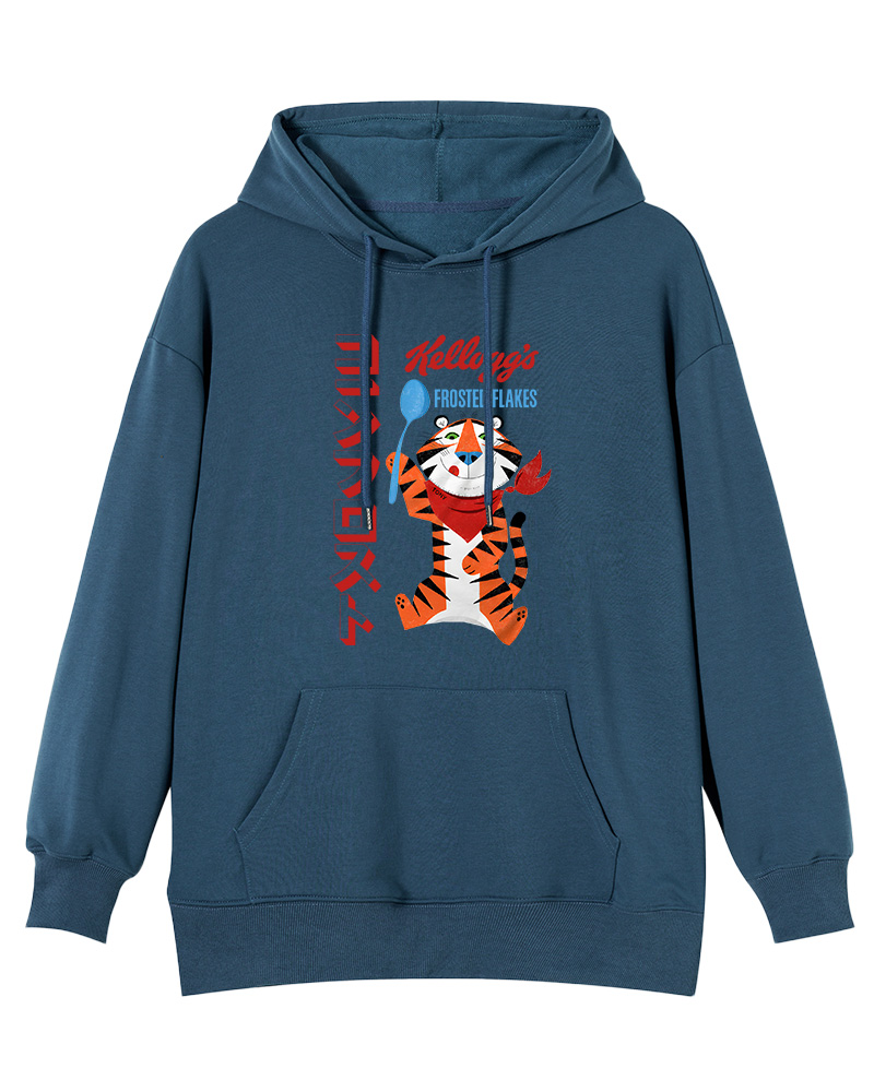 TheRetroTee Frosted Flakes Tony the Tiger Ringer Cotton Hoodie