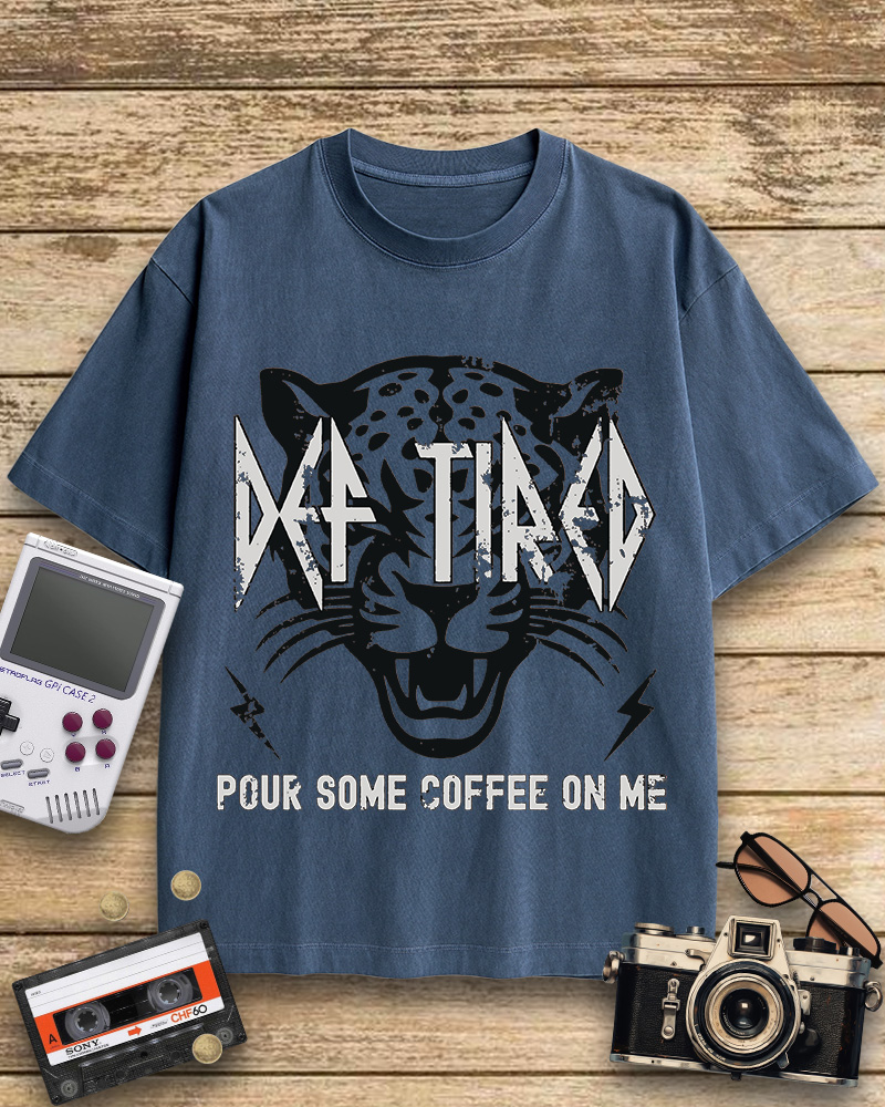 TheRetroTee Pour Some Coffee On Me 1980s Cotton T-Shirt