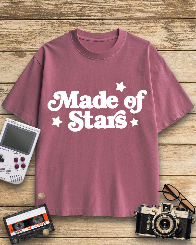 TheRetroTee Made Of Stars 1980s Cotton T-Shirt