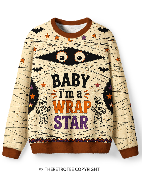 TheRetroTee Wrap Star Sweater