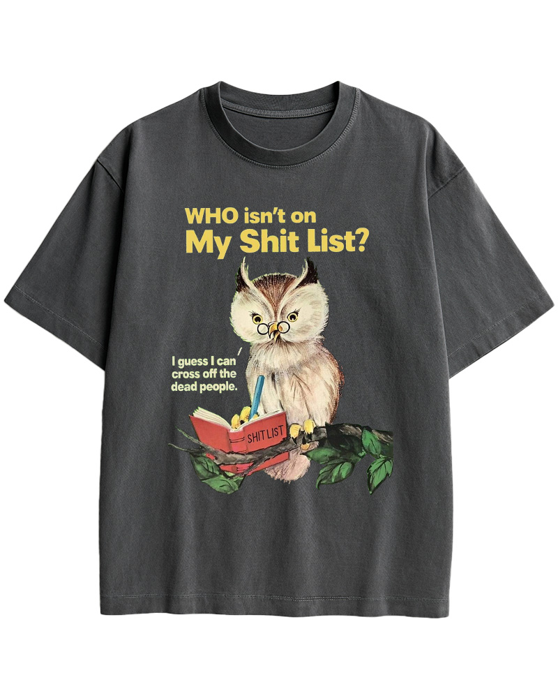 TheRetroTee Who Isn't on My Shit List Pin-Up Cotton T-Shirt