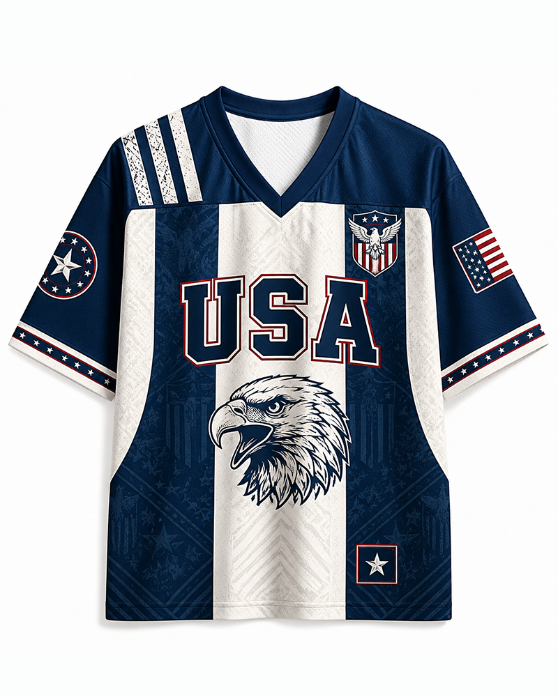 TheRetroTee 1980s American Heritage Vintage Soccer Jersey