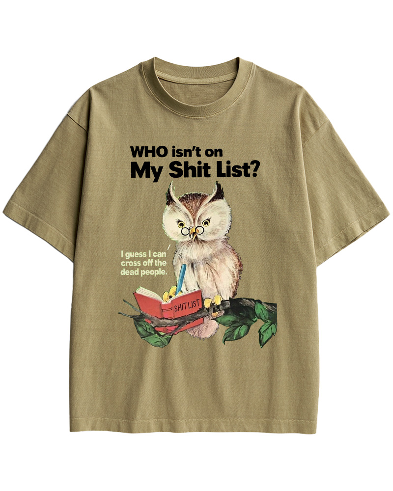 TheRetroTee Who Isn't on My Shit List Pin-Up Cotton T-Shirt