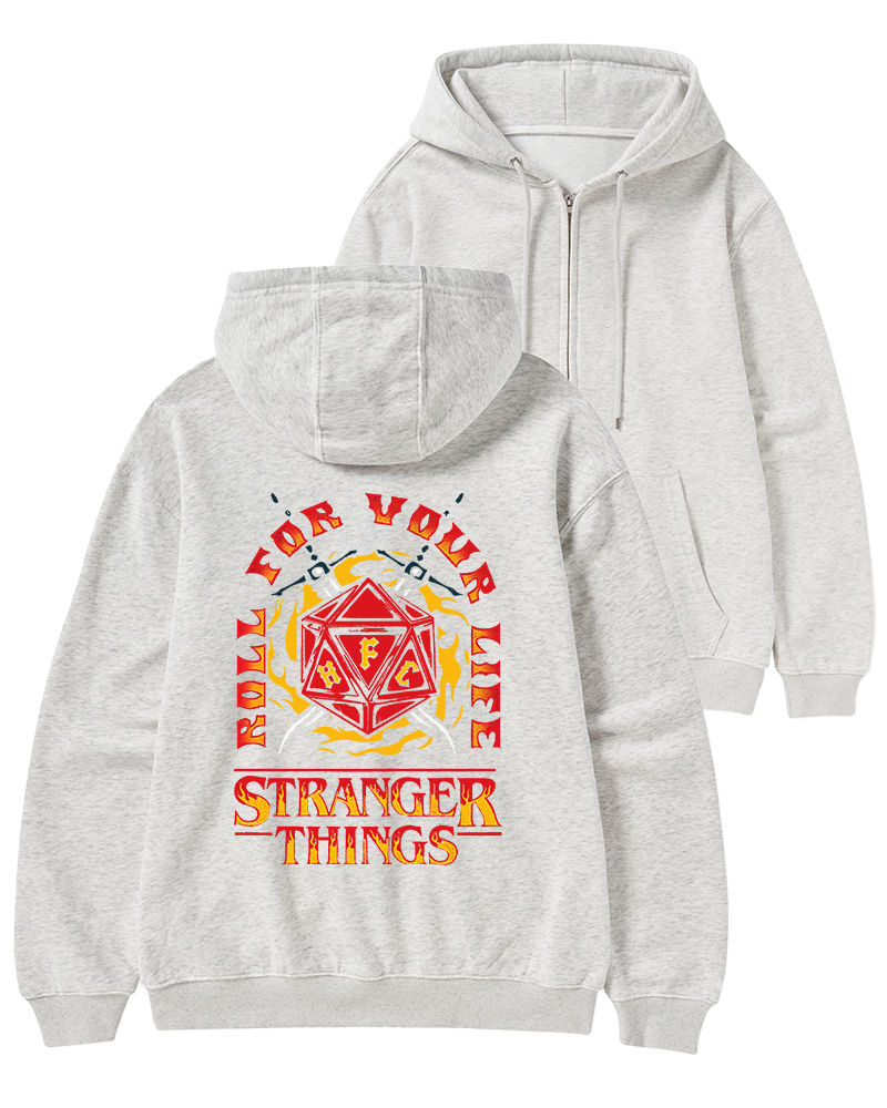 TheRetroTee Roll For Your Life Zip-Up Hoodie