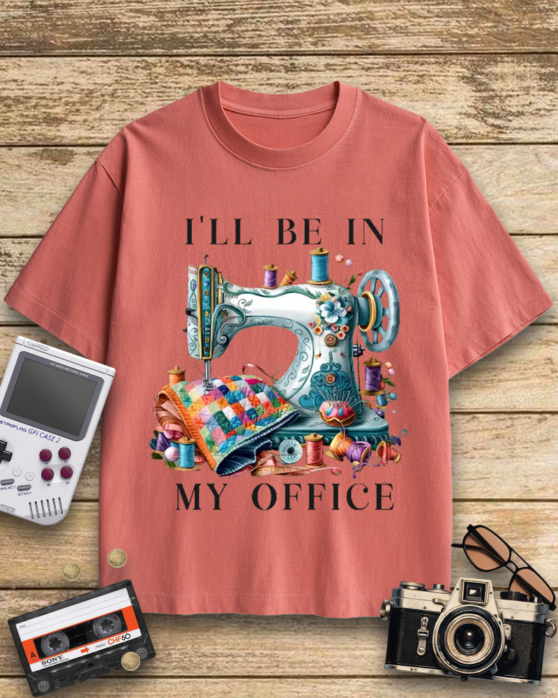 TheRetroTee I'll Be In My Office Cotton T-Shirt