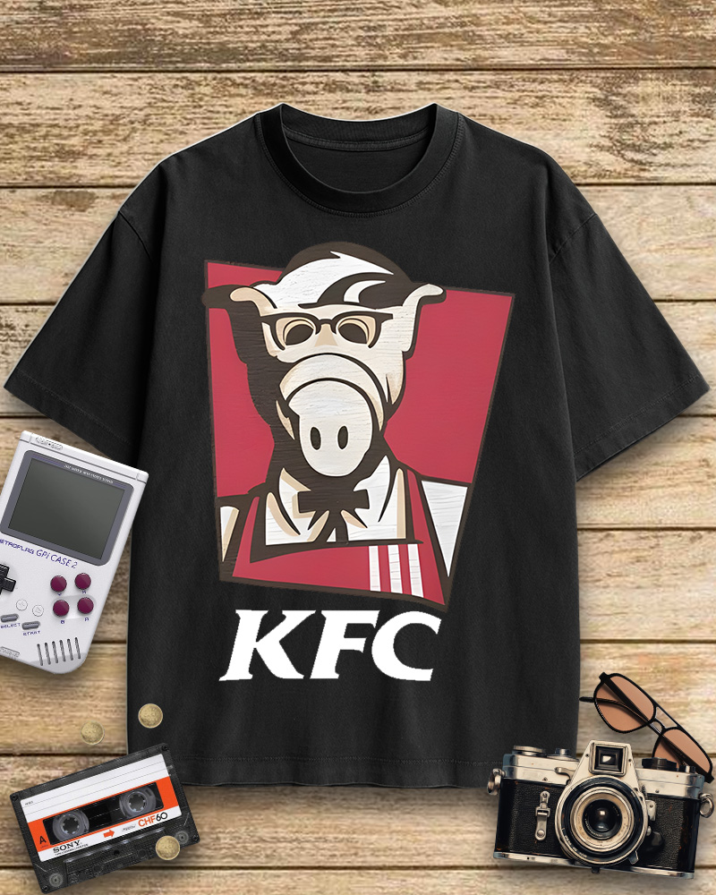 TheRetroTee 80s Kentucky Fried Cats Cotton T-Shirt
