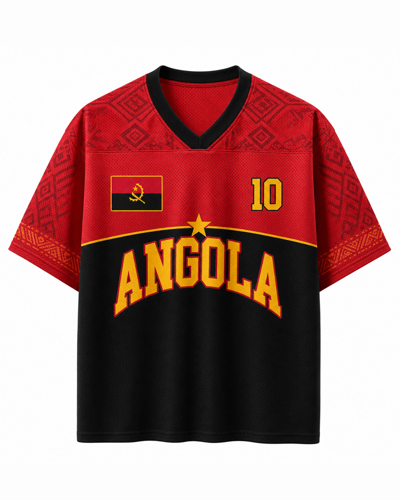 TheRetroTee Angola Football Custom Name Mesh Jersey