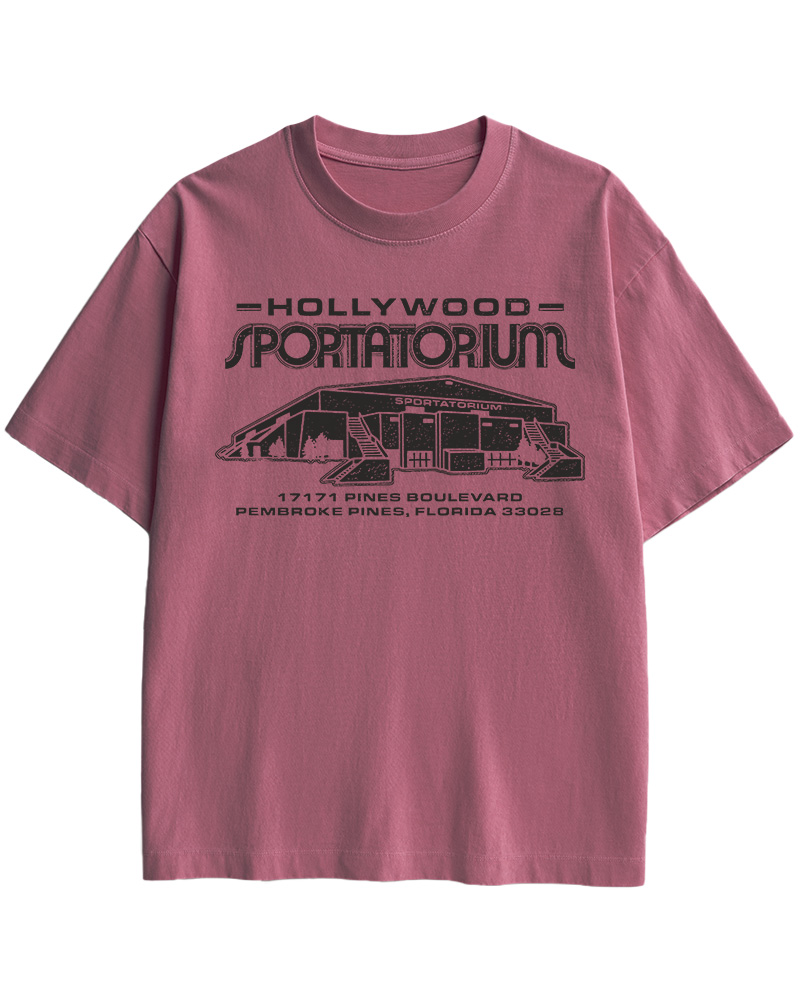 TheRetroTee Hollywood Sportatorium 1910s Cotton T-Shirt
