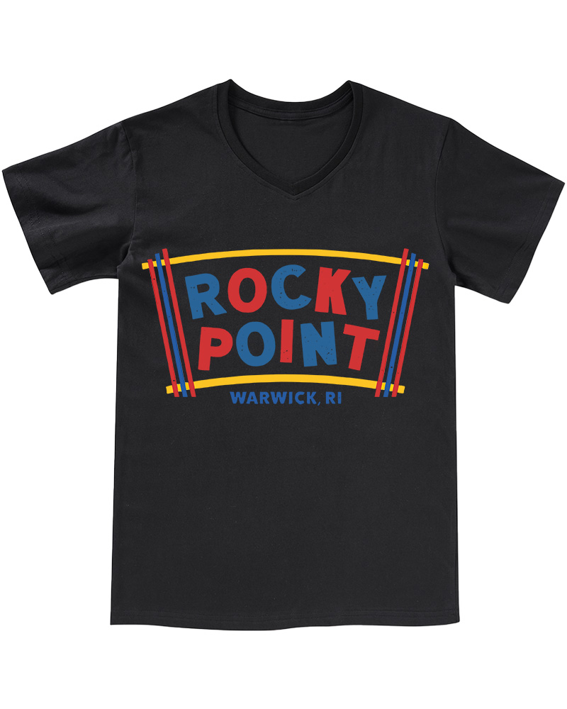 TheRetroTee Rocky Point 1980s V-neck T-Shirt