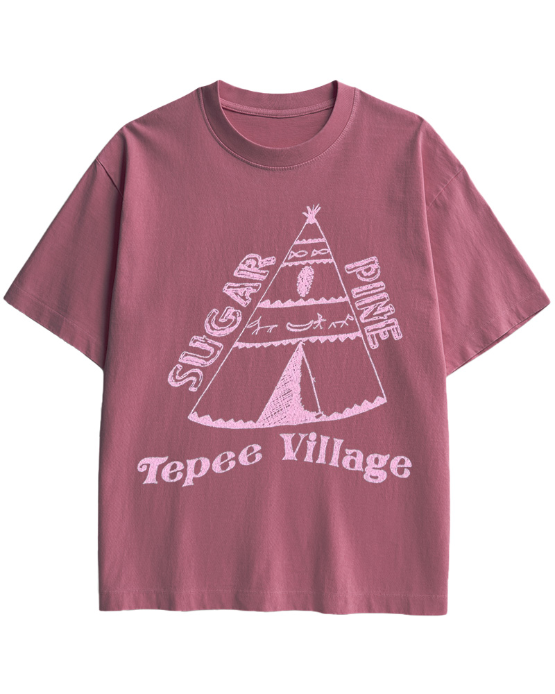 TheRetroTee 70s Sugar Pine Tepee Cotton T-Shirt