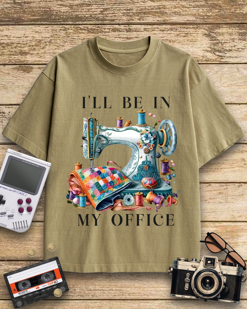 TheRetroTee I'll Be In My Office Cotton T-Shirt