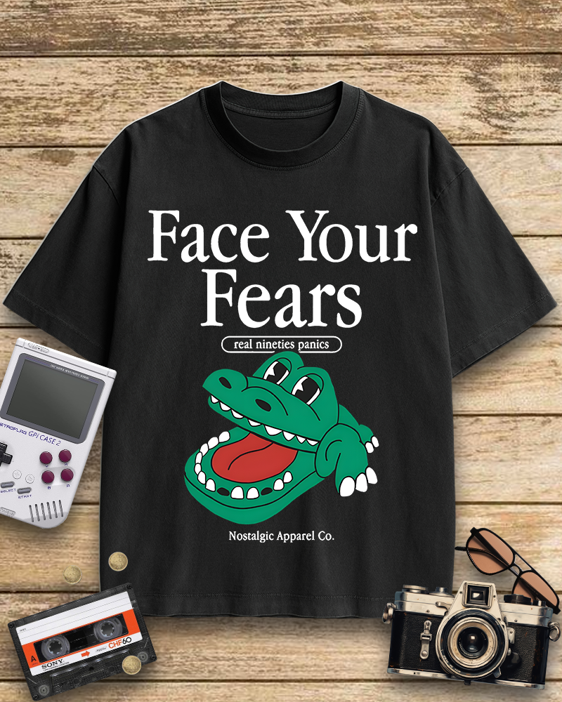 TheRetroTee Face Your Fears Cotton T-Shirt