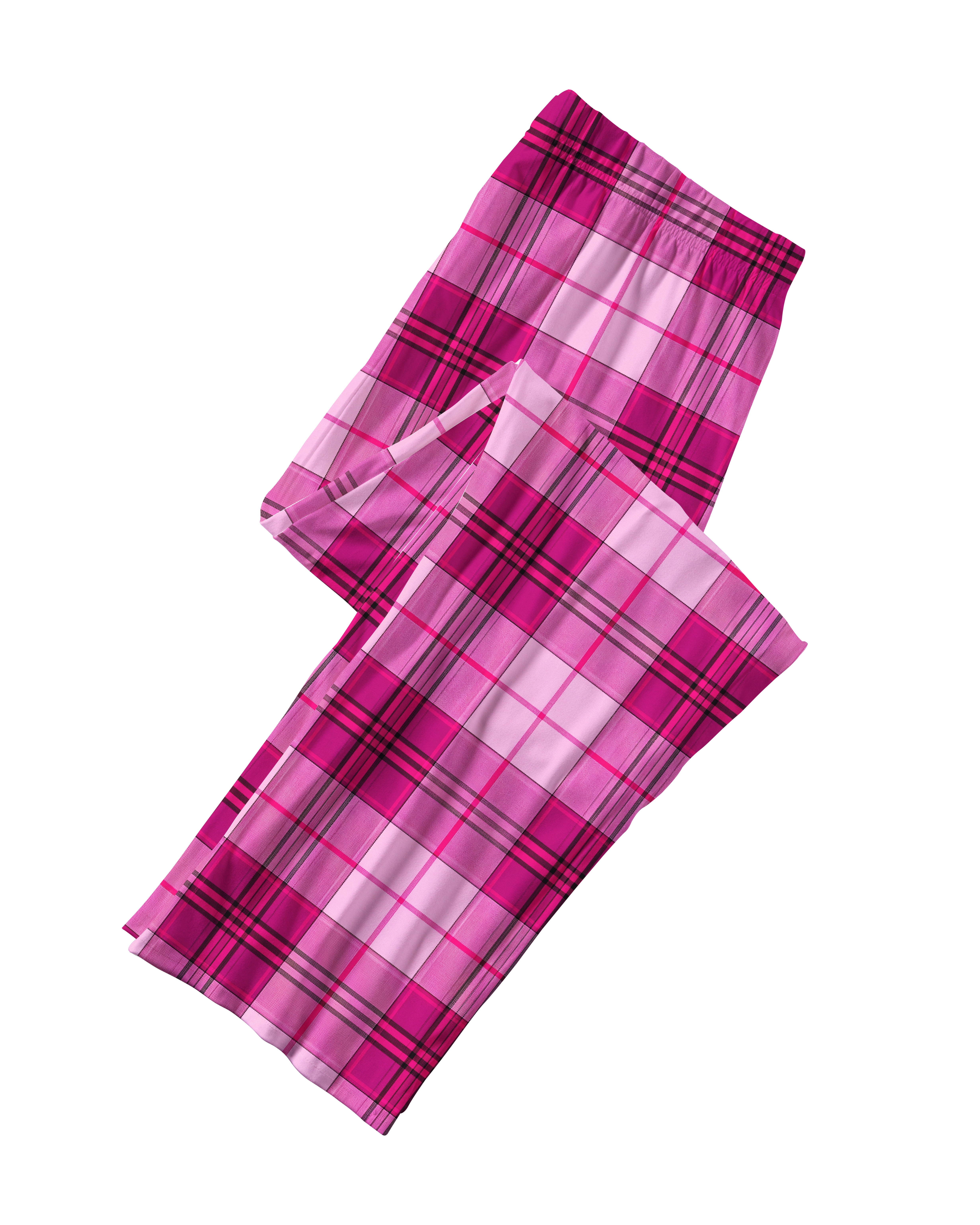 TheRetroTee Magenta Plaid Vintage Pajama Set