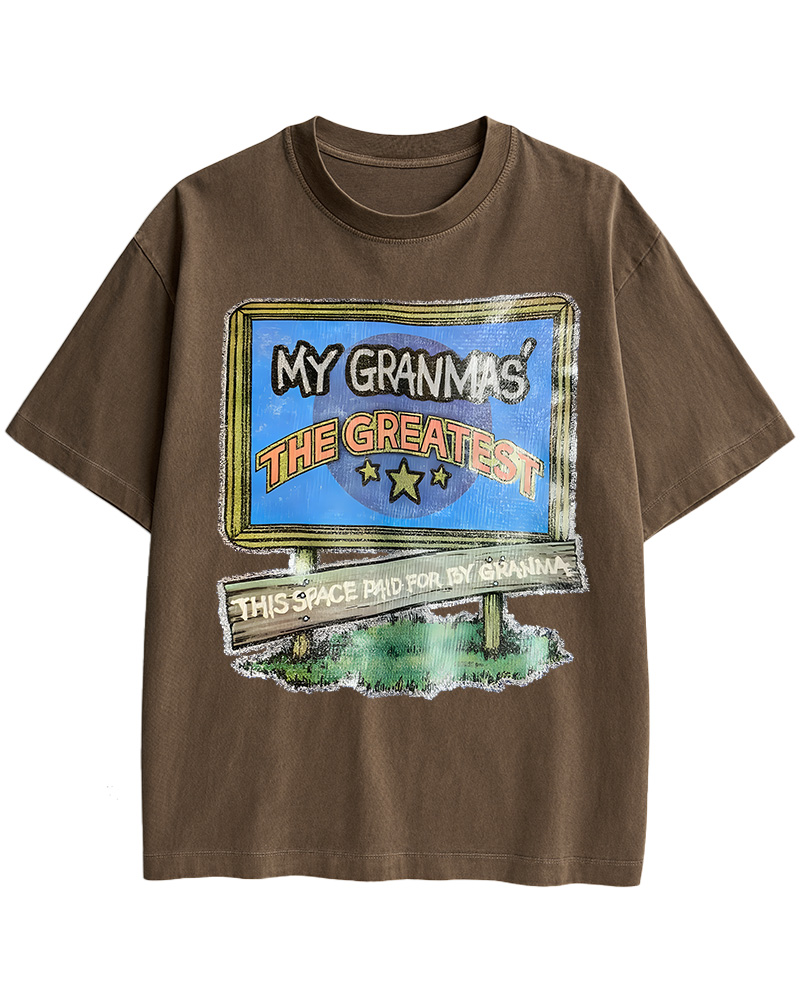 TheRetroTee 70s-80s Funny Greatest Grandma Cotton T-Shirt