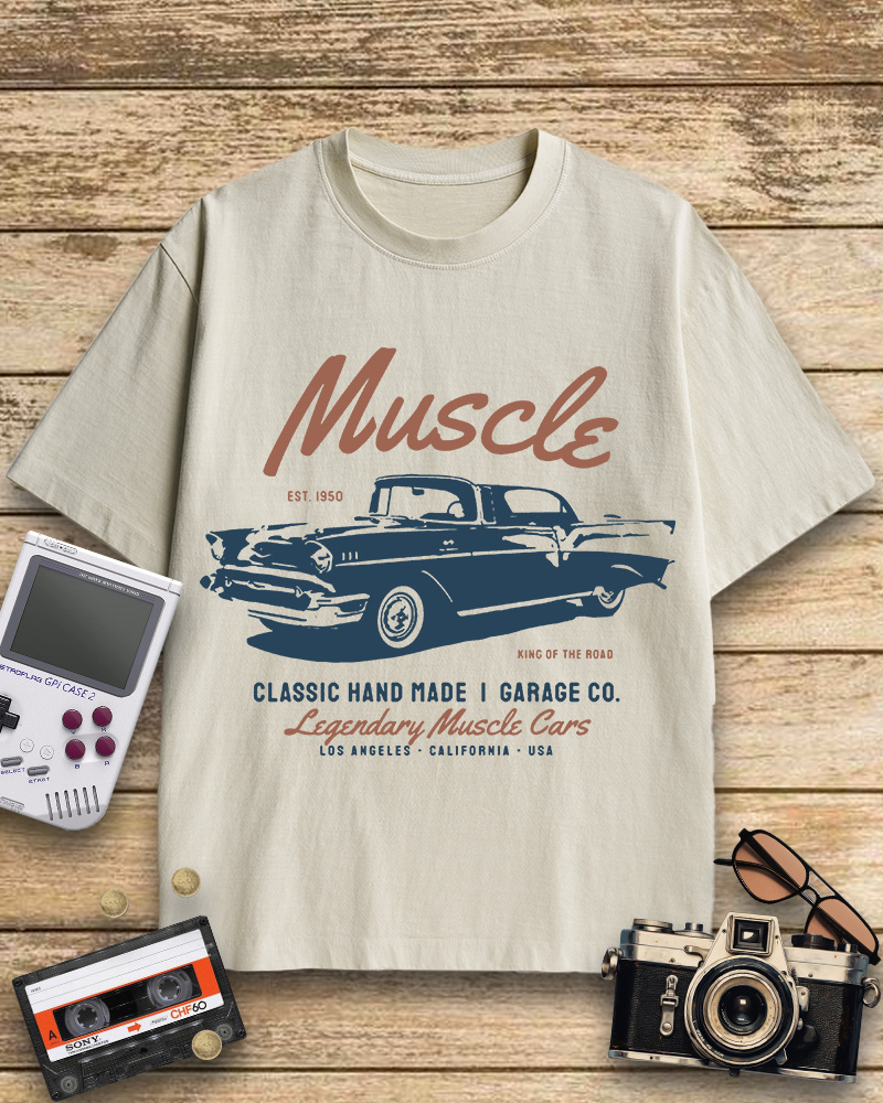 TheRetroTee Vintage Car Lovers Gift Cotton T-Shirt