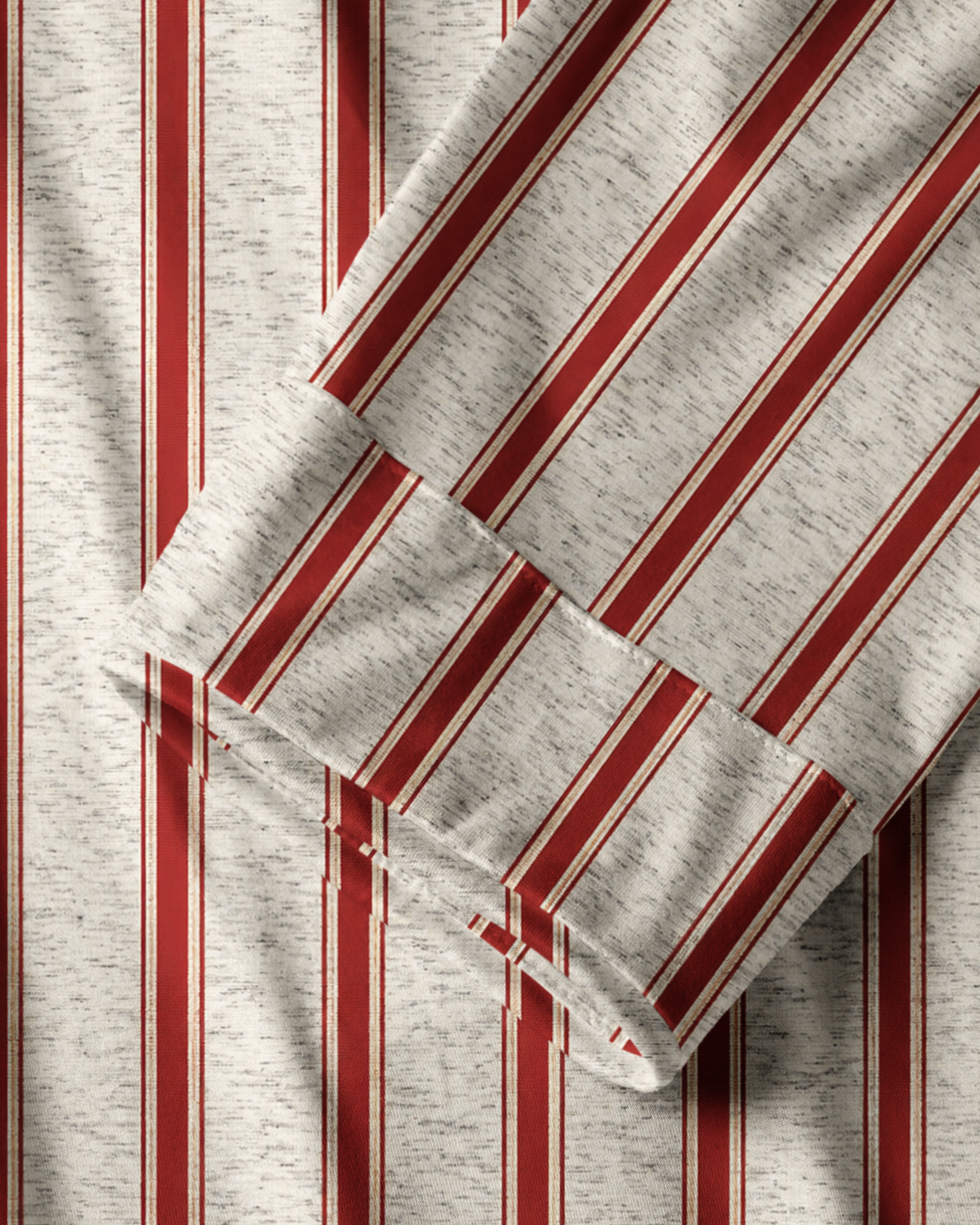 TheRetroTee Heather Red Stripe Vintage Pajama Set