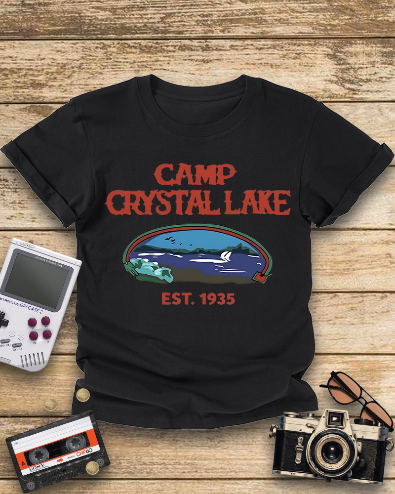 TheRetroTee Friday the 13th Jason Voorhees Horror 1985 Raglan Baseball T-Shirt