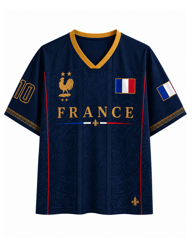 TheRetroTee Custom France Soccer Mesh Jersey