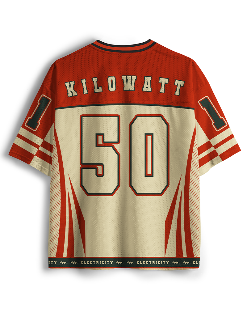 TheRetroTee Electricity Will Kill You Kids 1950s Mesh Jersey
