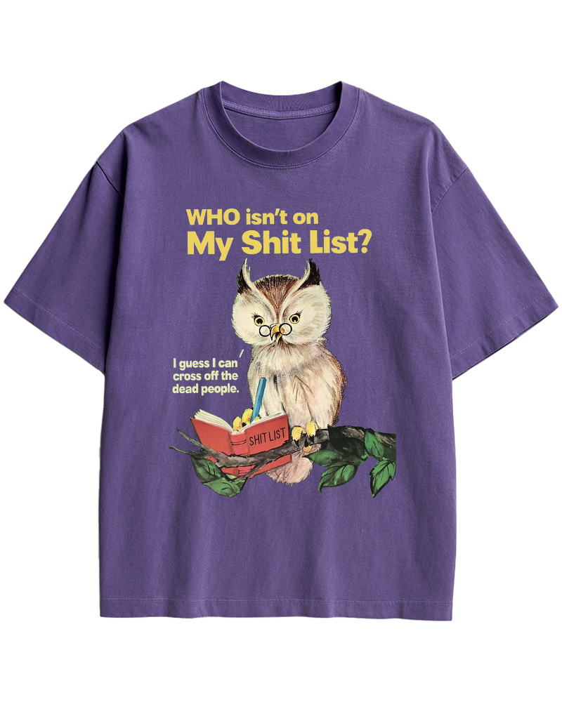 TheRetroTee Who Isn't on My Shit List Pin-Up Cotton T-Shirt