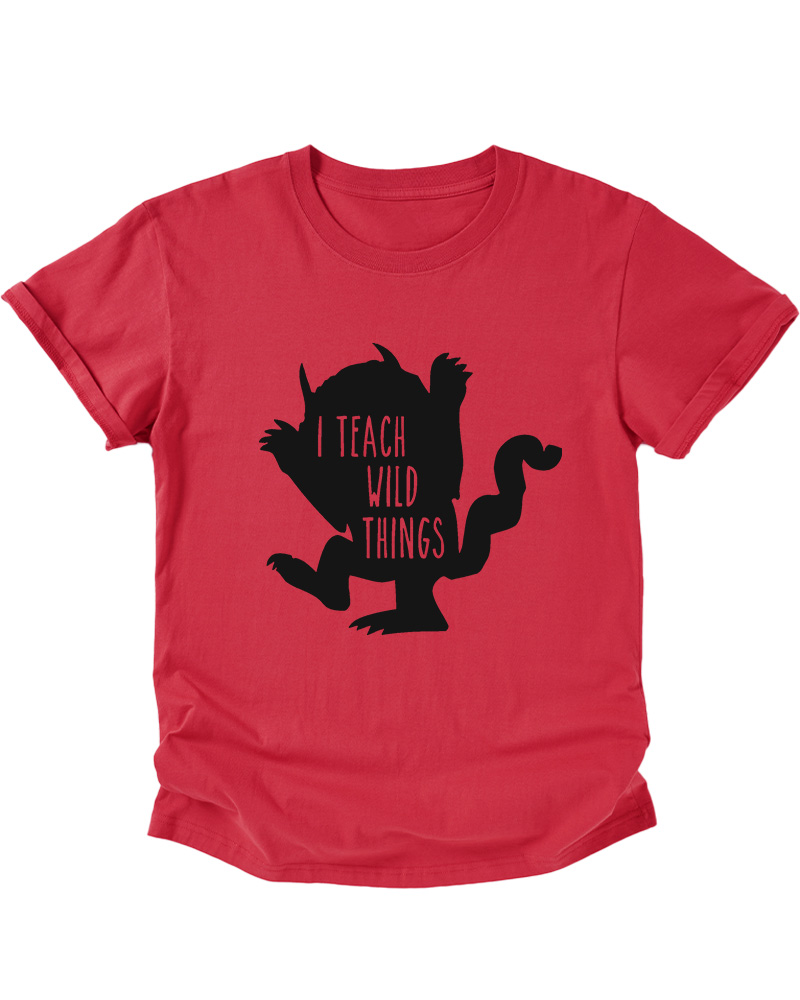 TheRetroTee I Teach Wild Things 1960s Kids T-Shirt