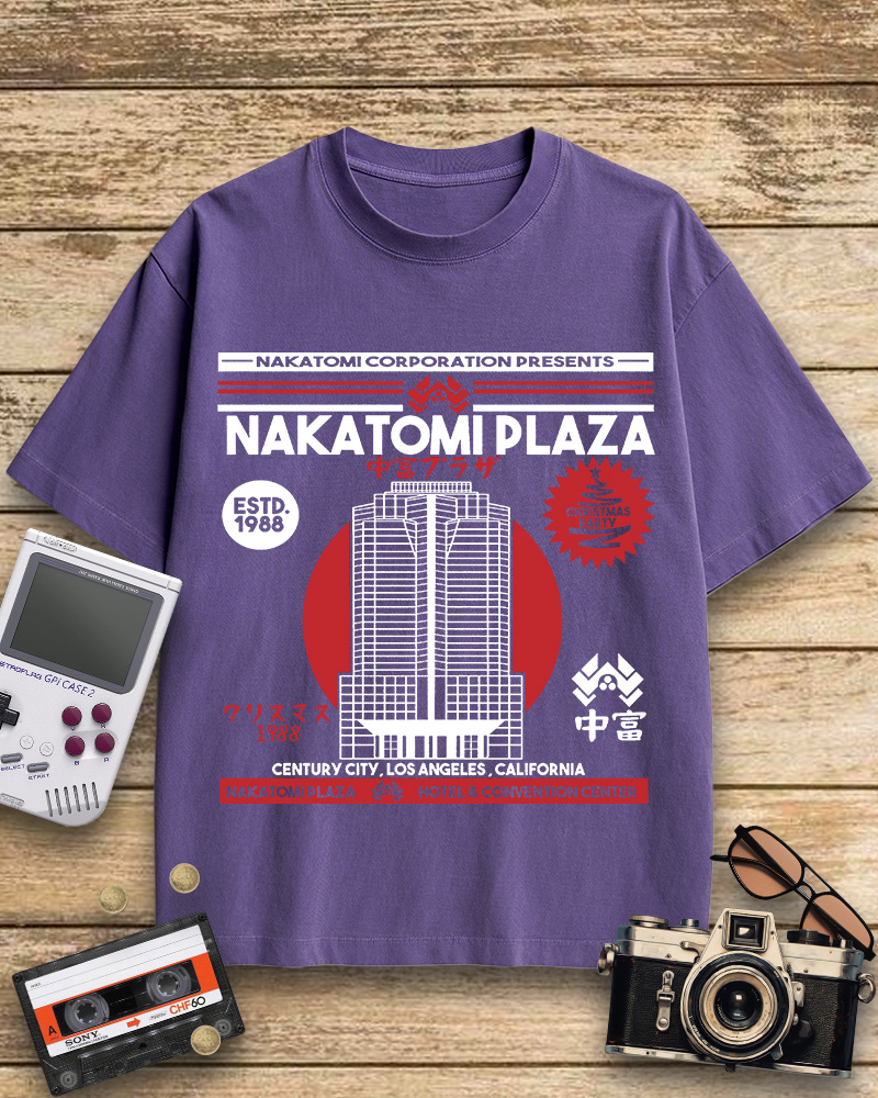 TheRetroTee Nakatomi Plaza 1980s Cotton T-Shirt
