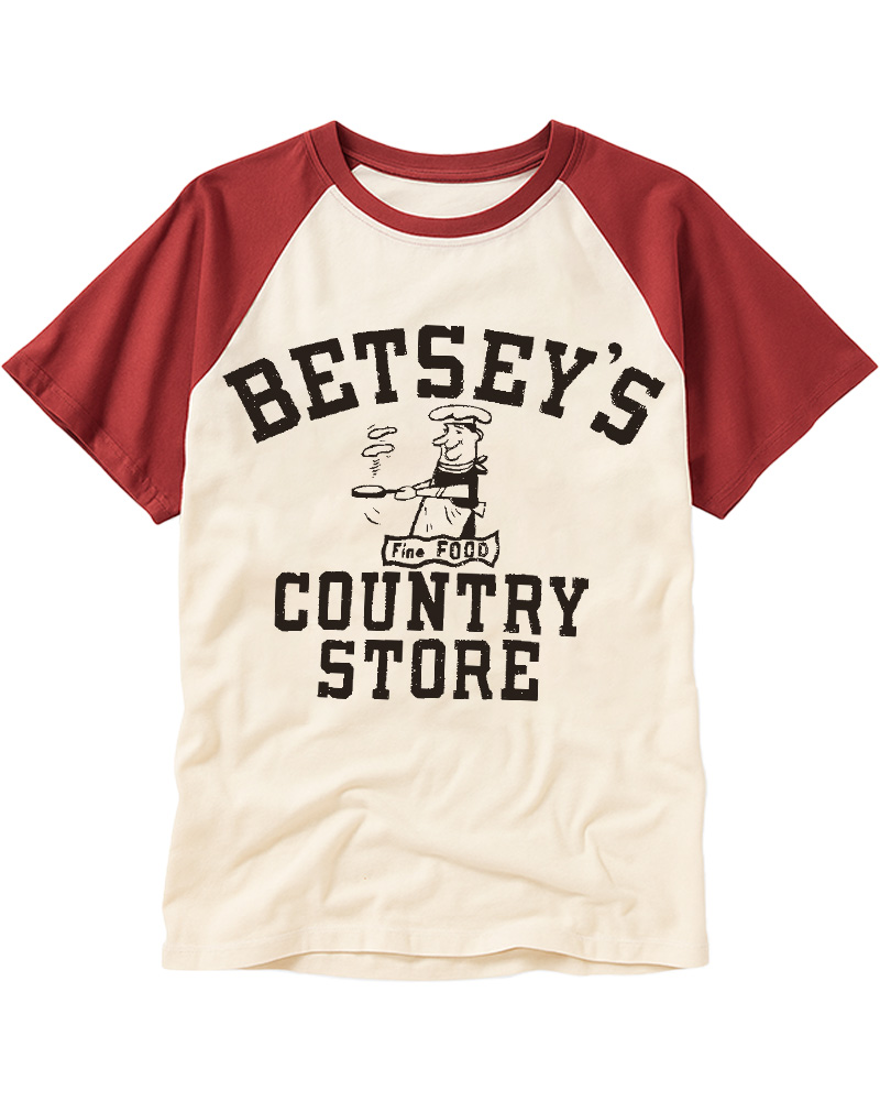 TheRetroTee 60s Country Store Raglan Baseball T-Shirt