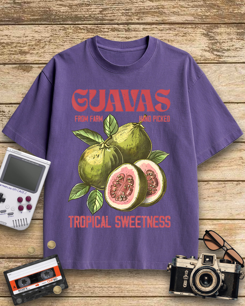 TheRetroTee Exotic Fruit Lover 1960s Cotton T-Shirt