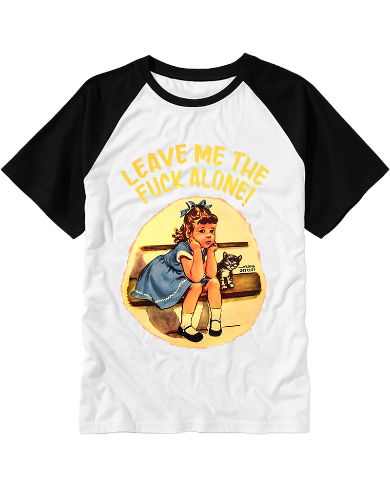 TheRetroTee Everyone Sucks Except My Caт Funny 1950s Raglan Baseball T-Shirt