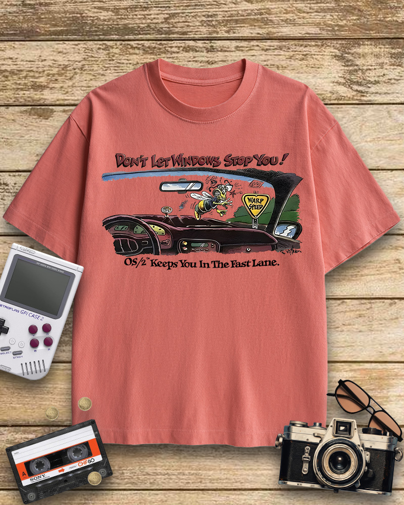 TheRetroTee Vintage OS2 Computer 1980s Cotton T-Shirt