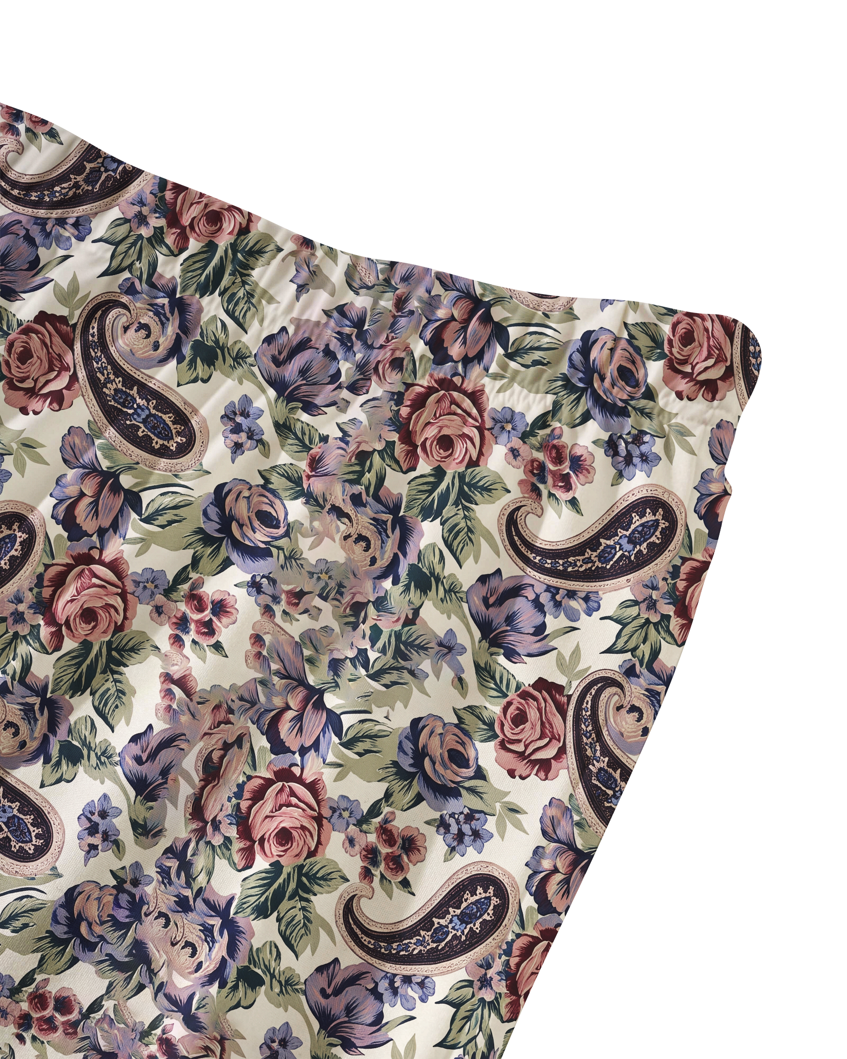 TheRetroTee Rose Paisley Floral Vintage Pajama Set