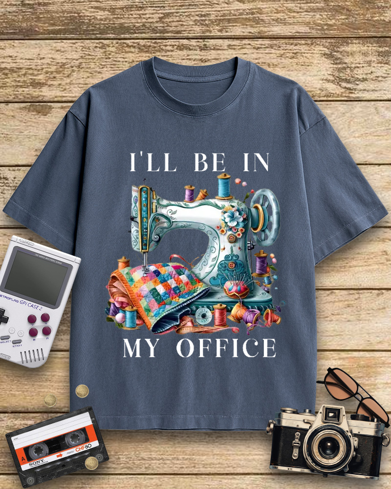 TheRetroTee I'll Be In My Office Cotton T-Shirt