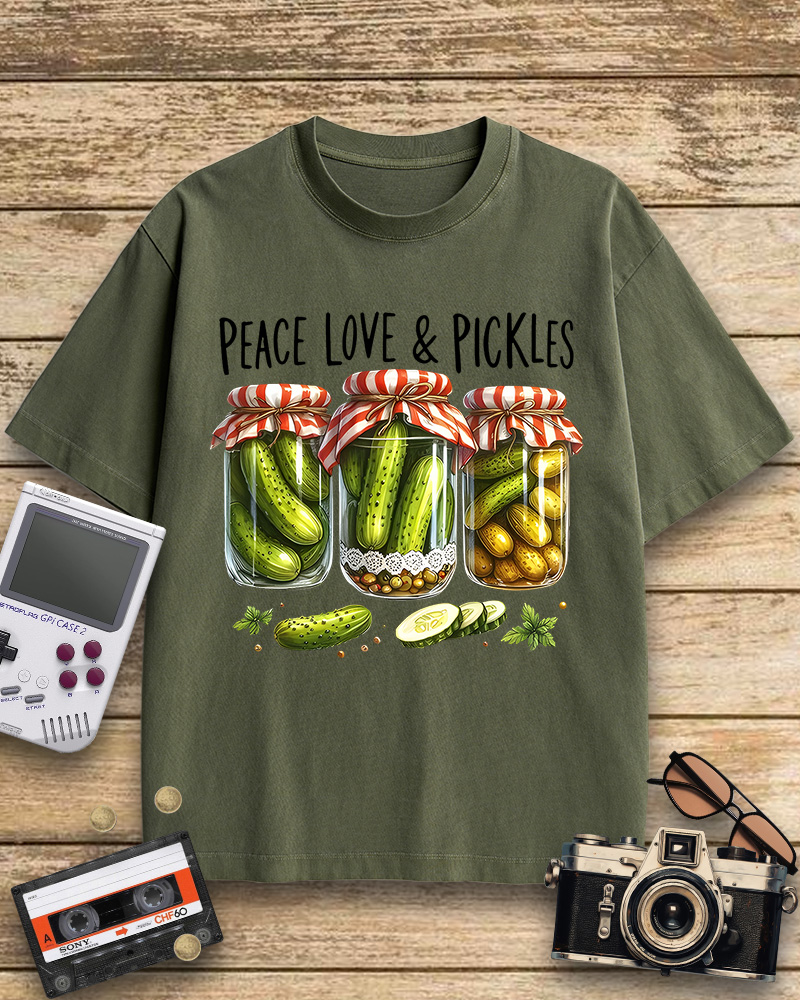 TheRetroTee Dill Pickle 1970s Cotton T-Shirt