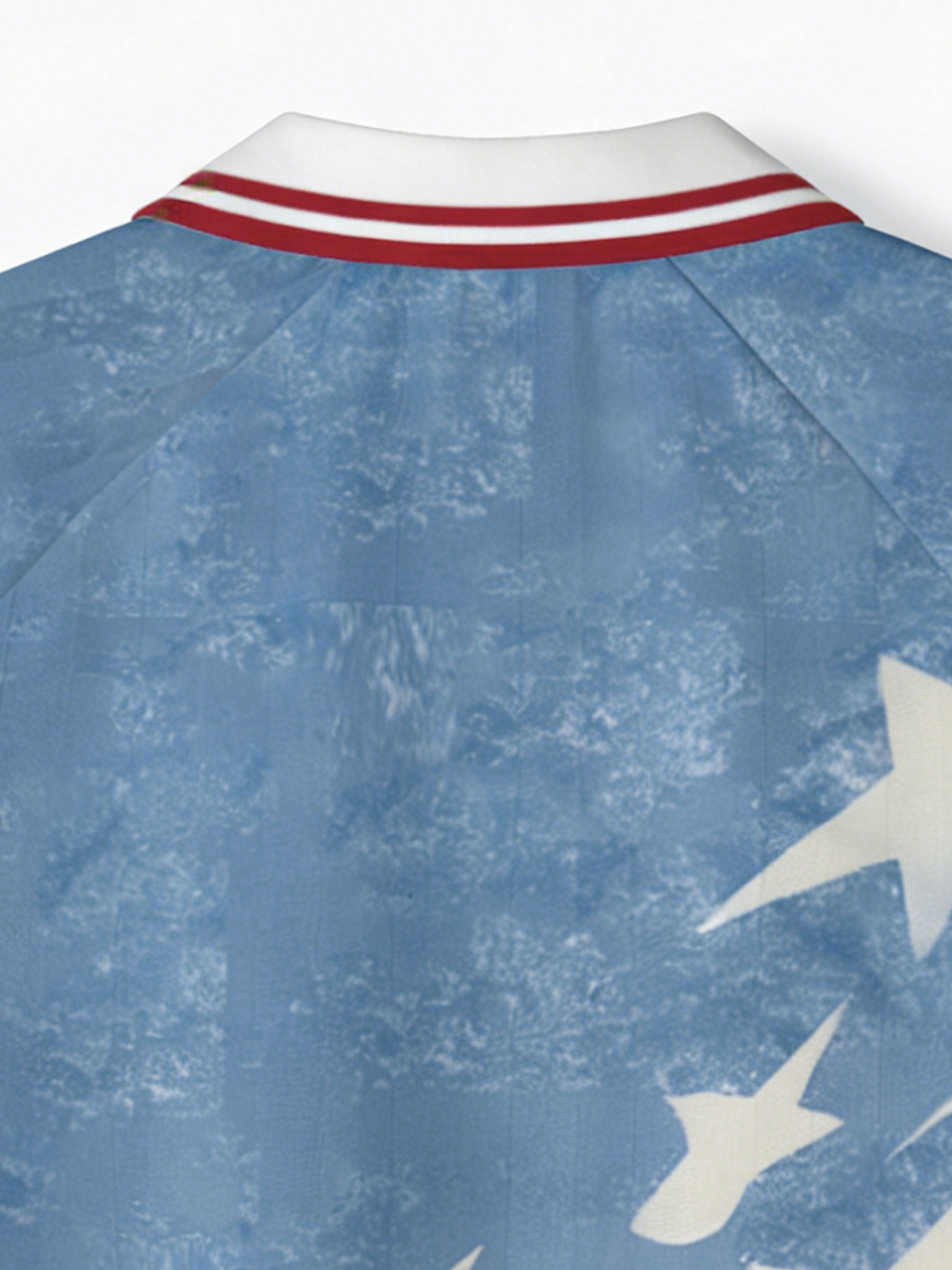 TheRetroTee Vintage 1994 Inspired Blue Star Graphic Polo Mesh Jersey